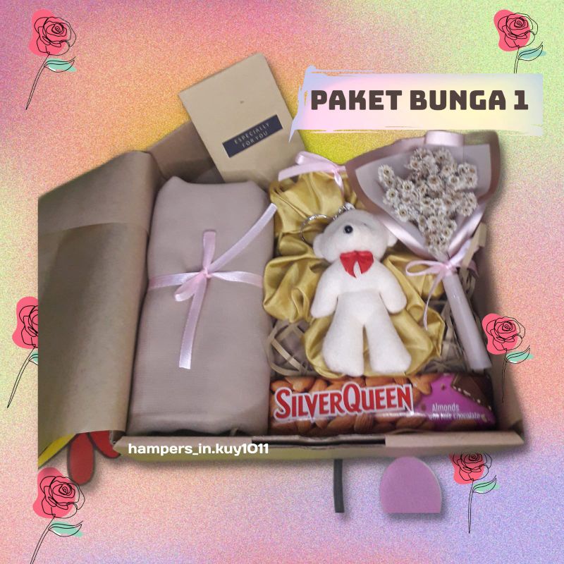 Hampers Gift Box Kado Ulang Tahun | Hampers Kado Box Hijab Bella Square Cewek Kado Wisuda Cewek Hampers Anniversary Gift Box Hijab Segiempat Bella Square Coklat Kado Gift Box Hampers Spesial Boneka Bunga Coklat Hampers Ulang Tahun