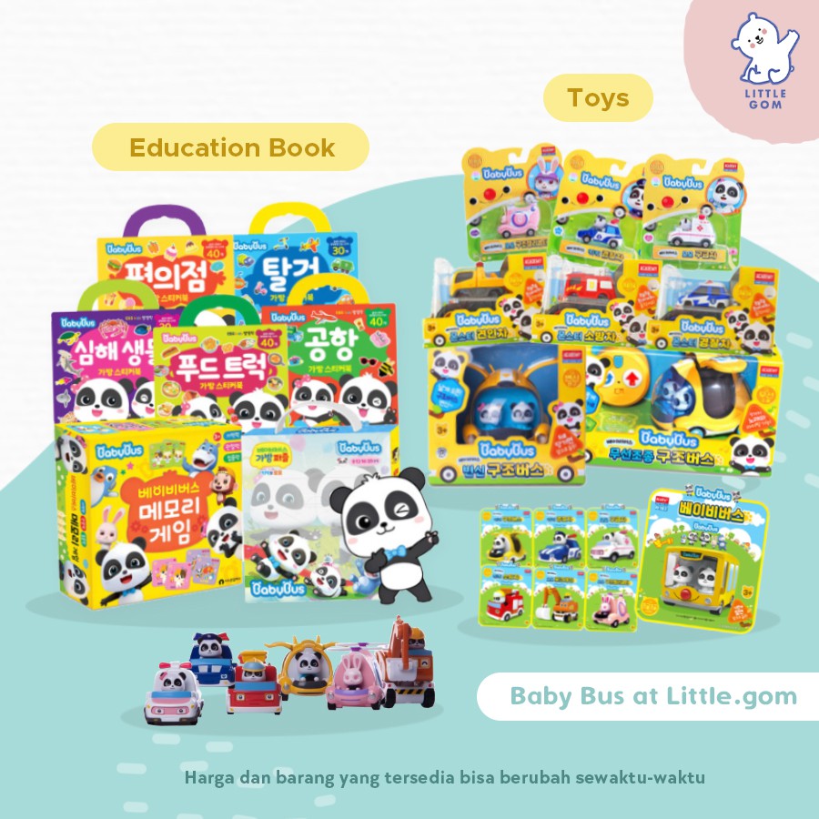 Mainan babybus diecast, bus, remote plane original korea