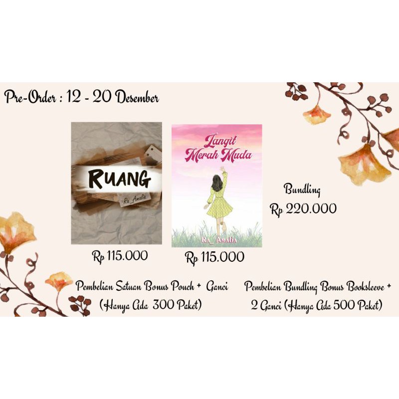 Ruang & Langit Merah Muda by Ra Amalia (Bonus tambahan cover tissue)
