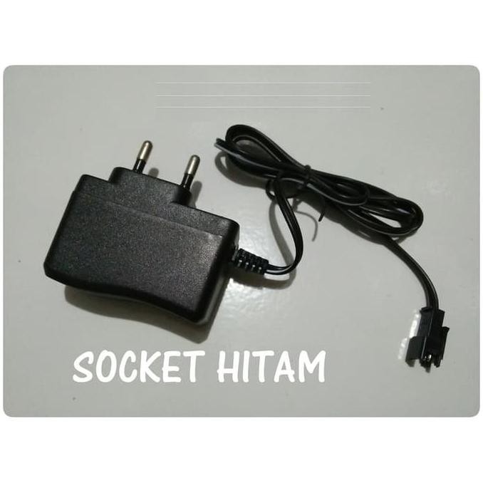 Baterai Batre RC Mobil Remot 4.8V 4,8V 2000mAh Socket Hitam + Charger