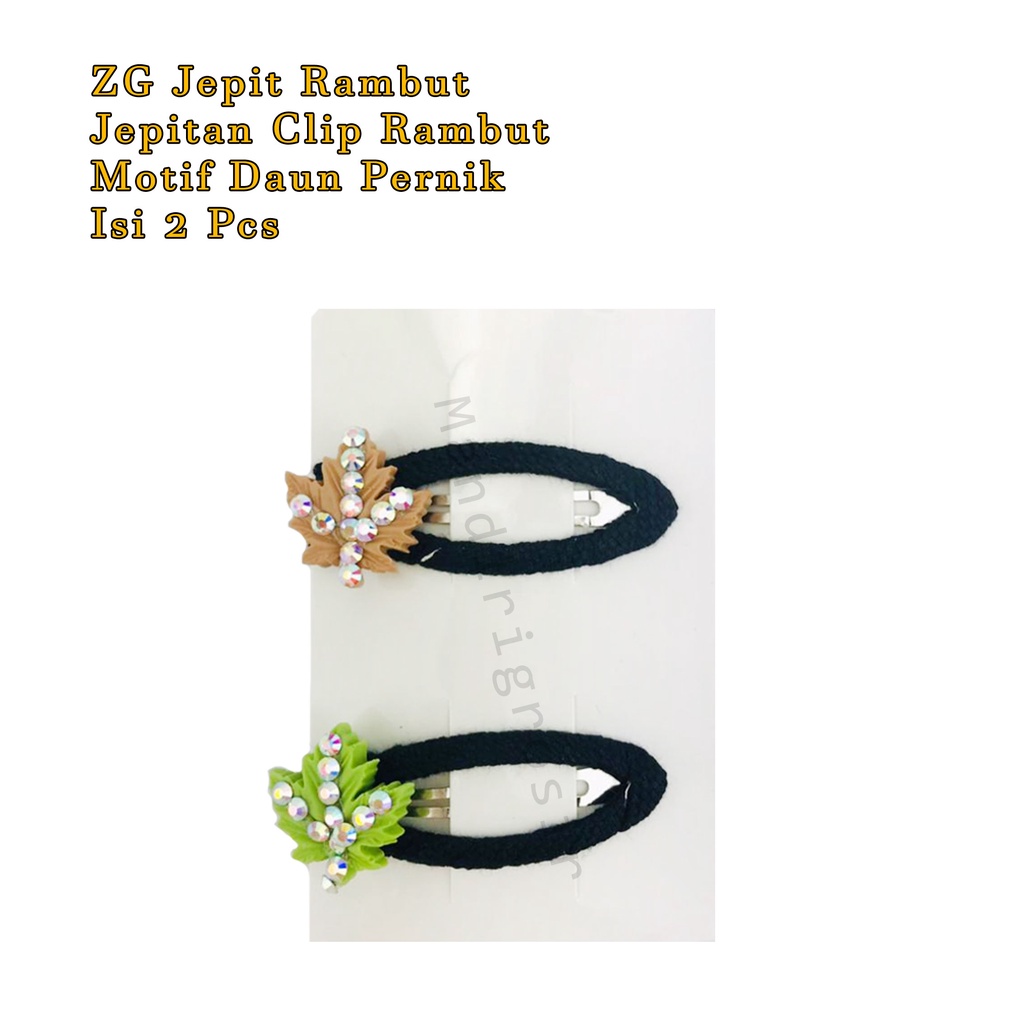 ZG Jepit Rambut *Fashion Jewelry*Jepitan Clip Rambut *Motif Daun