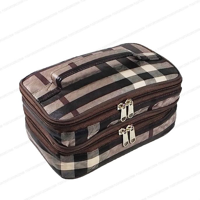 New Arrival Wso Burberry Coklat (Woman Stuff Organizer) Tas Kosmetik Cosmetic Bag Kwalitas Terbaik
