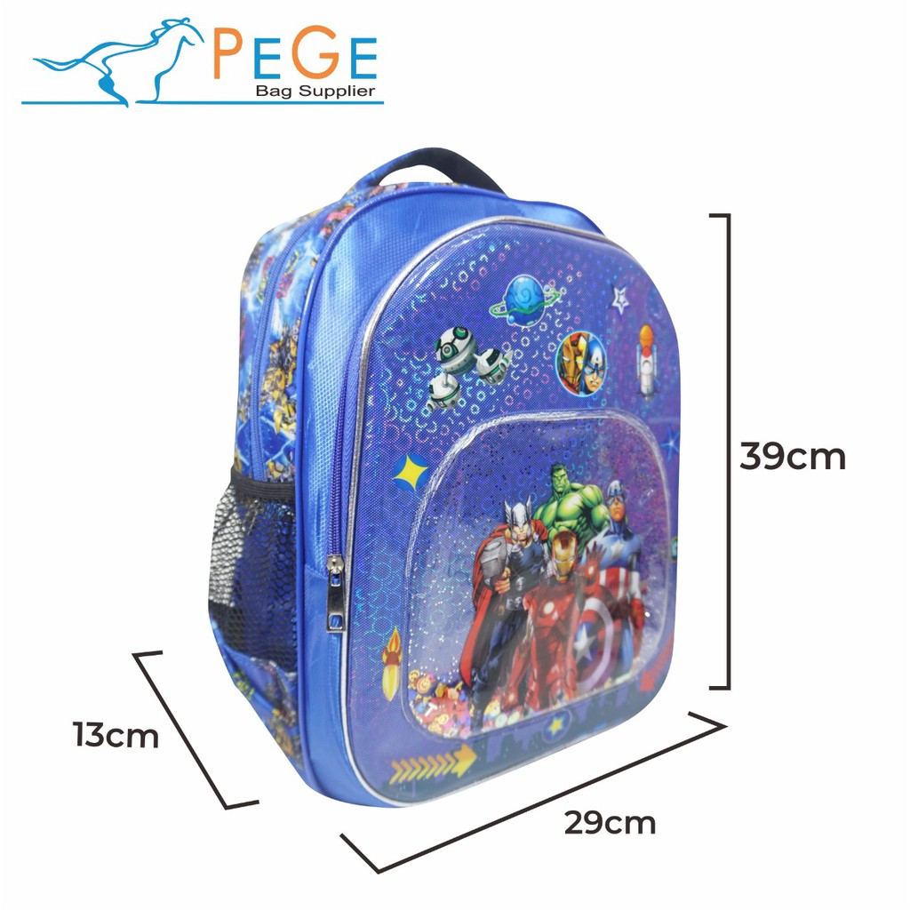 Tas anak led - Tas ransel anak perempuan dan laki laki tas fashion karakter embos led - PG 8826