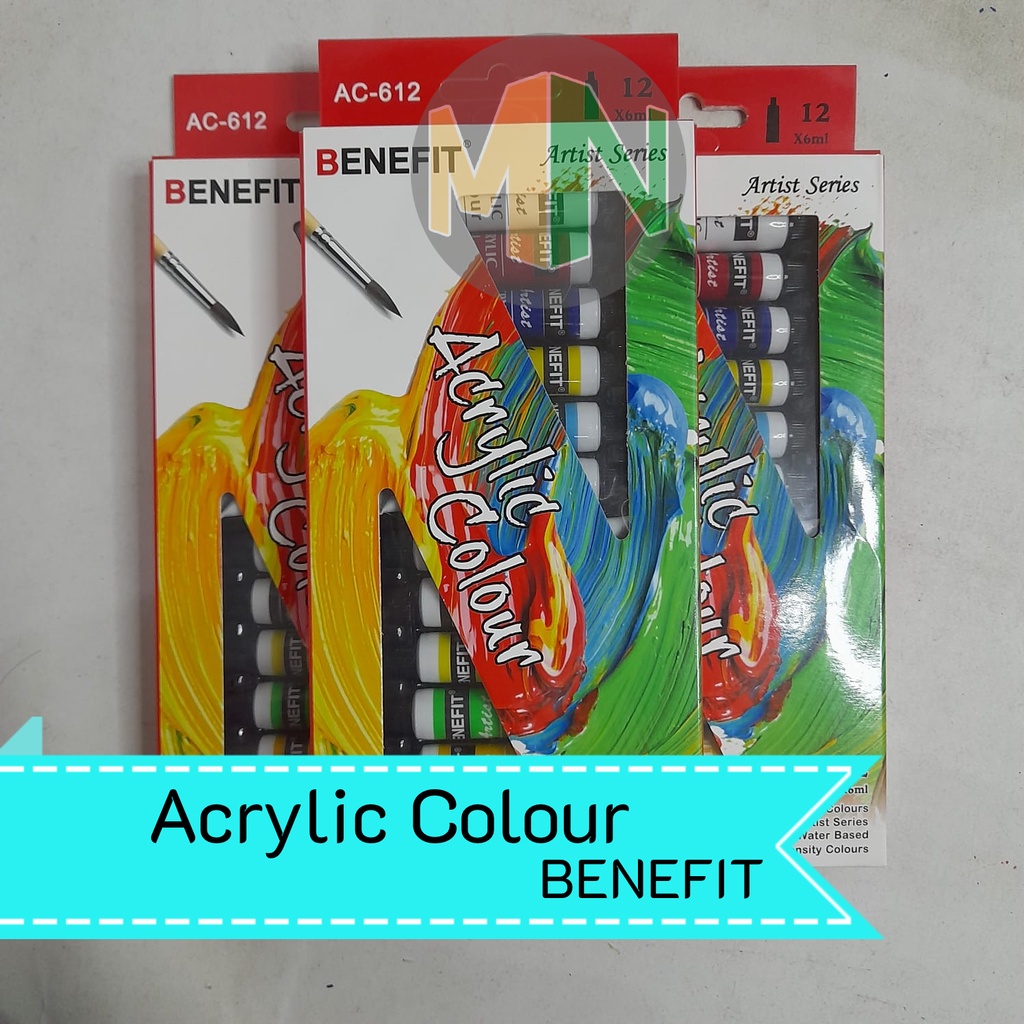 

BENEFIT Acrylic Colour Cat Akrilik Set 6ml 12 Warna