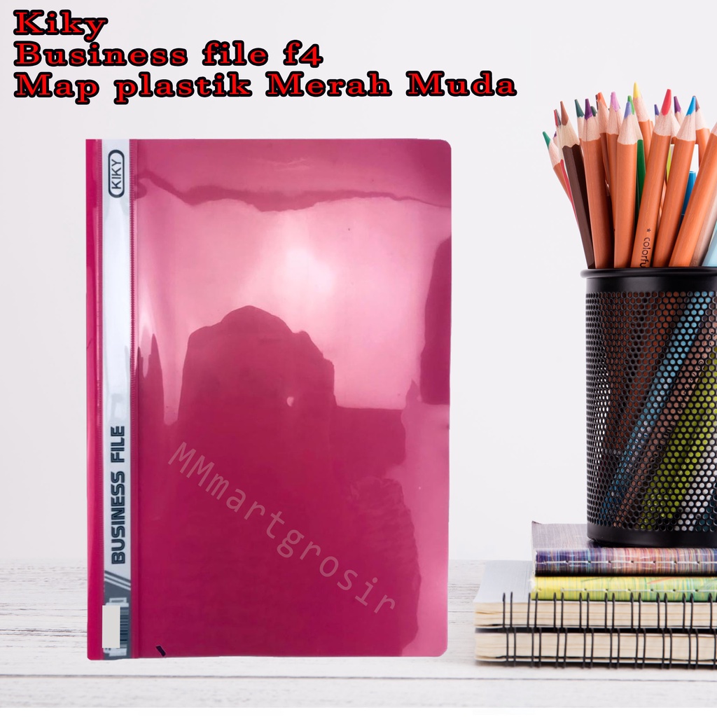 Kiky / Business file f4 /  Map plastik / Merah muda