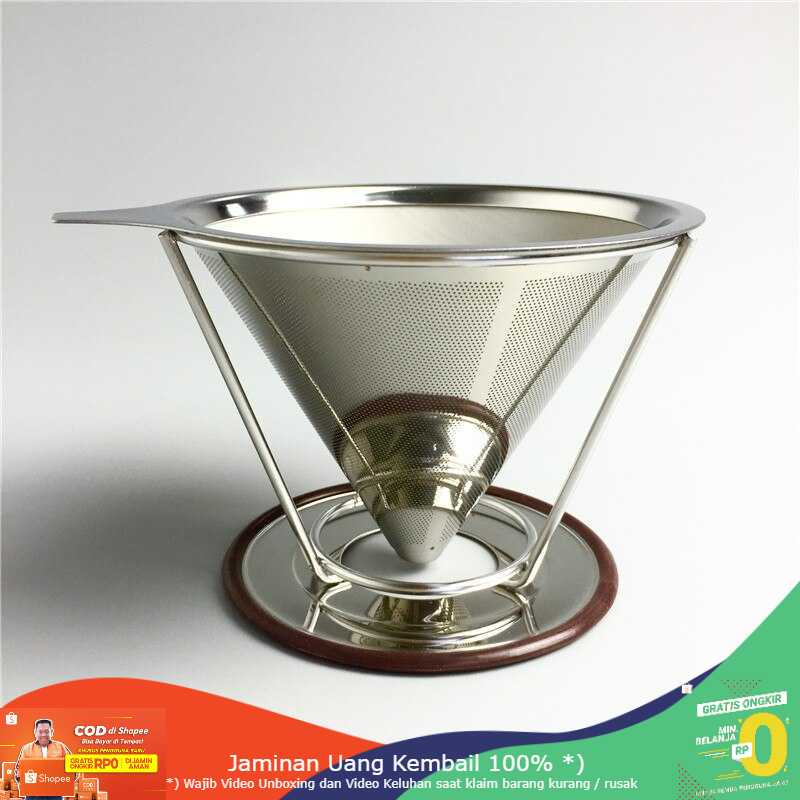 (BISA COD) RVOSTR  Filter Penyaring Kopi V60 Double Layer Large - F-412