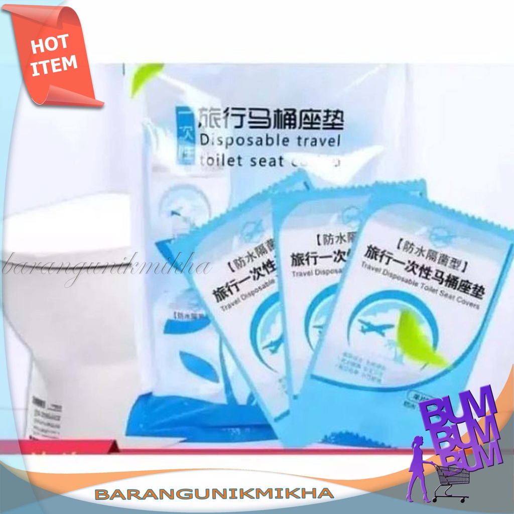 Disposable plastic plastik Toilet Seat Cover alas dudukan kloset umum tissue tisu duduk closet wc