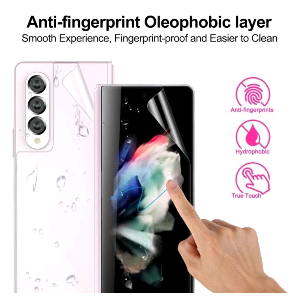 Hydrogel anti gores Samsung Galaxy Z FOLD 3 4 screen guard FULL SET