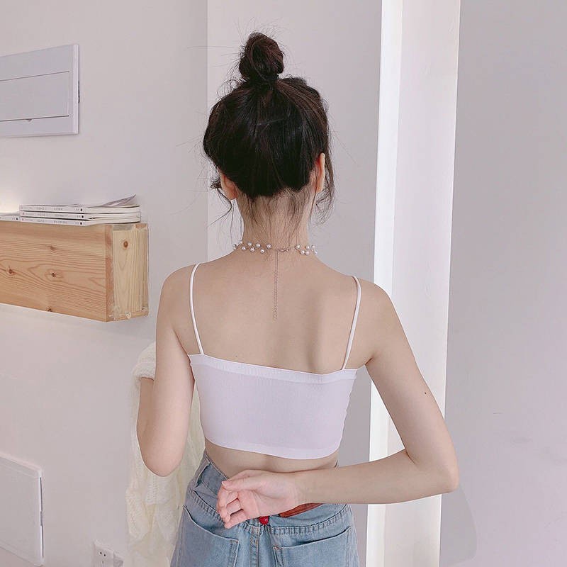 NEEDED.ID JKT | Seamless Bralette Blackpink Bra Kemben Ice Silk Tali Tanpa Kawat Crop Top