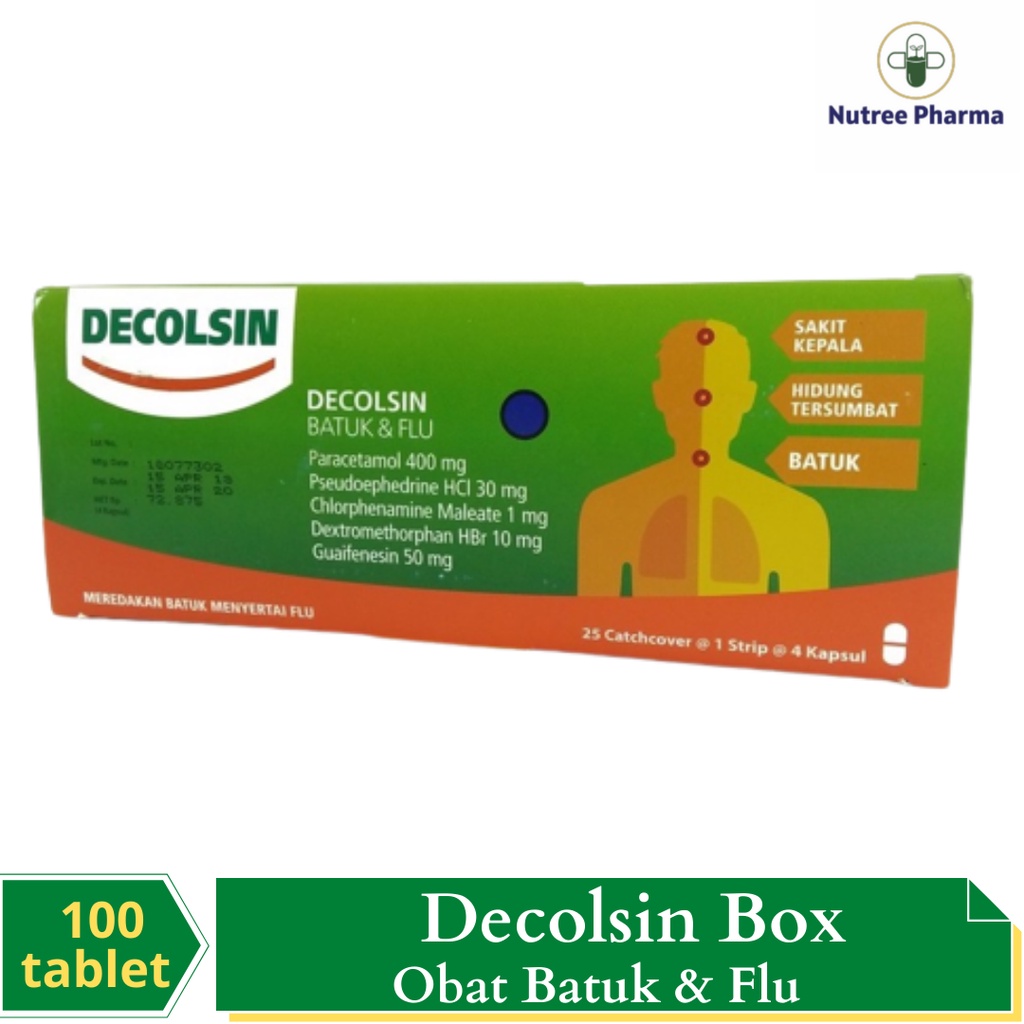 Decolsin Box isi 100 Kapsul