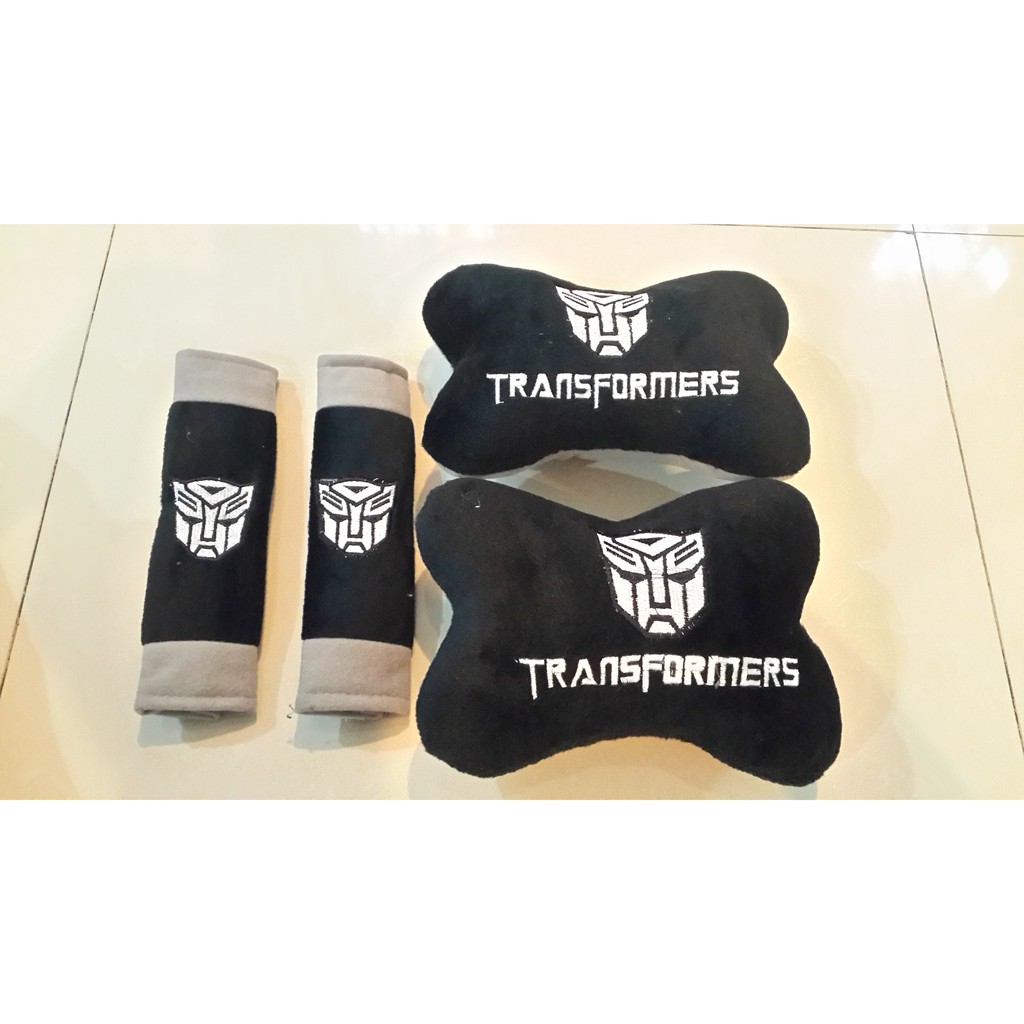 Bantal Mobil 2 in 1 Exclusive Transformers Hitam