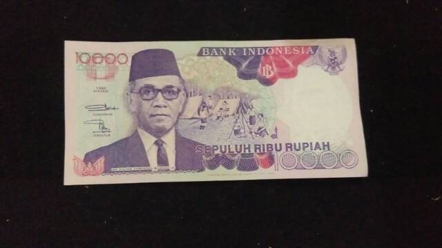 UANG KUNO UANG MAHAR Rp 10.000 HAMENGKU 1992 BEKAS