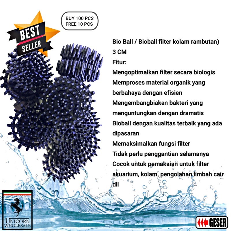BIOBALL BULAT/ RAMBUTAN FILTER KOLAM KOI AQUARIUM