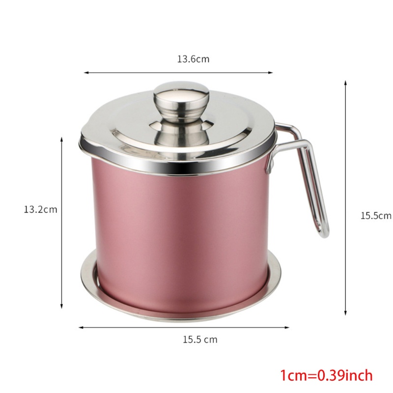 Pot Wadah Penyimpanan Minyak Cuka Bahan Stainless Steel 1.3L