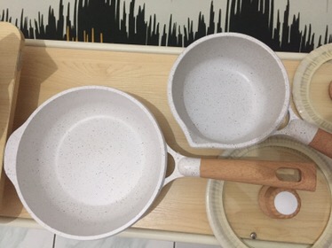 Belvin Cookware Panci Casserole Wajan Granit Keramik 24cm Tutup Kaca Handle Premium Cookware