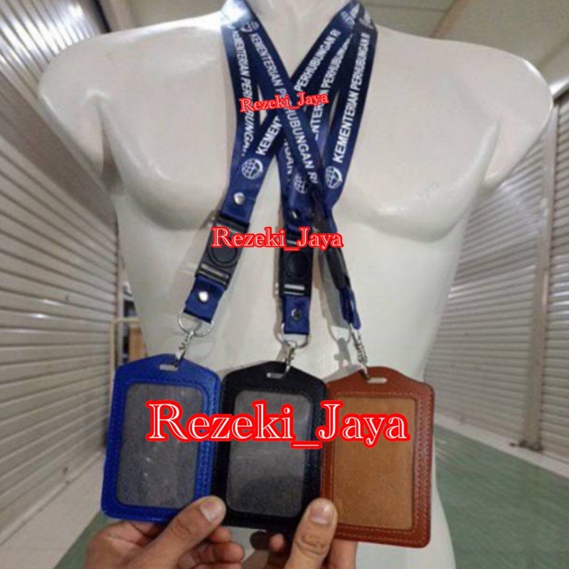 

Name Tag Id Card Kulit Kalep plus Tali Id Card Kementerian Perhubungan Ri