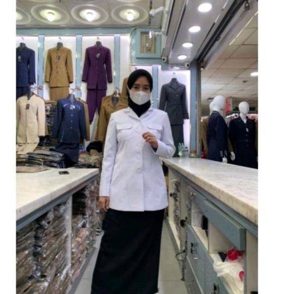 Wow Murah Meriah.. Blazer Guru Hitam Putih Rok Span / Seragam Hitam Putih / Baju Hitam Putih Guru / 