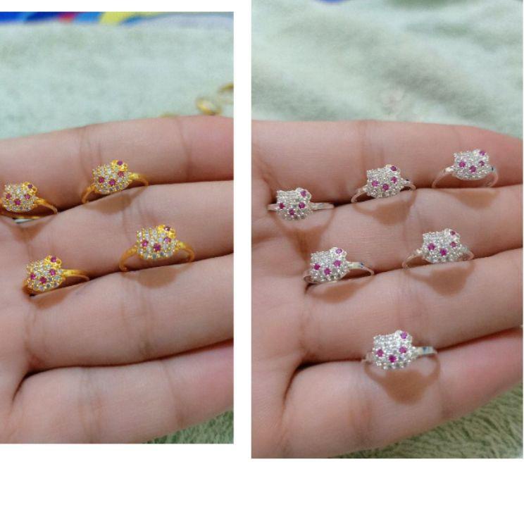 Top Produk.. CINCIN ANAK HELLO KITTY PERAK 925 LAPIS MAS