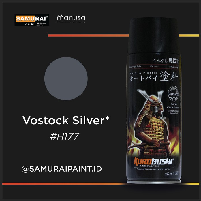 Samurai Paint Vostock Silver Honda #H177 Cat Aerosol Kualitas Kompresor