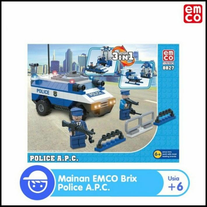 Lego Brix Emco Apc Police Lego Ermy Polisi 3 In 1