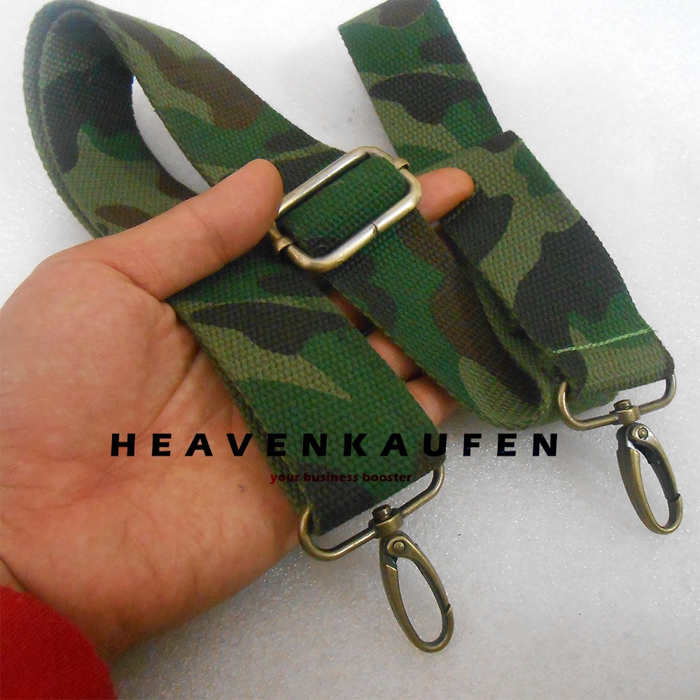 Strap Tas / Tali Selempang Tas Unisex Katun Lebar 3,8 cm Motif Army Tentara Kode A