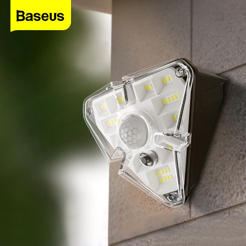 AKN88 - BASEUS DGNEN-A01 Lampu Outdoor LED Solar Sensor Gerak Waterproof IP65