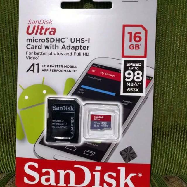 Memory Memori SanDisk ULTRA microSD 16GB 16 GB Class 10 A1