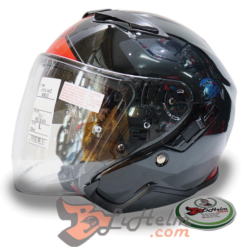 HELM SHOEI JCRUISE II ADAGIO TC1 RED BLACK SHOEI JCRUISE HALF FACE HELMET Shopee Indonesia