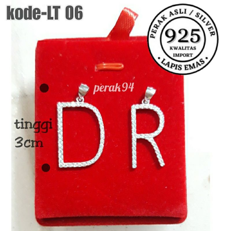LIONTIN HURUF PERAK ASLI 925 LAPIS EMAS/LIONTIN WANITA/LIONTIN MURAH/LIONTIN ABJAD/LIONTIN HURUF D/L