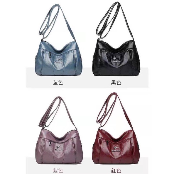 Tas Selempang Wanita Fashion Style Tas Import Sling Bag Women Kulit Sintetis Polyester Tas Bahu Shoulder Bag Hand Bag Wanita Cewek Fashion Elegan Simple Model Terbaru korea tas selempang wanita kekinian Azgalery T228