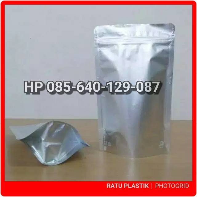 Kemasan Standing Pouch Full Alumunium Foil 9x15 150 gr