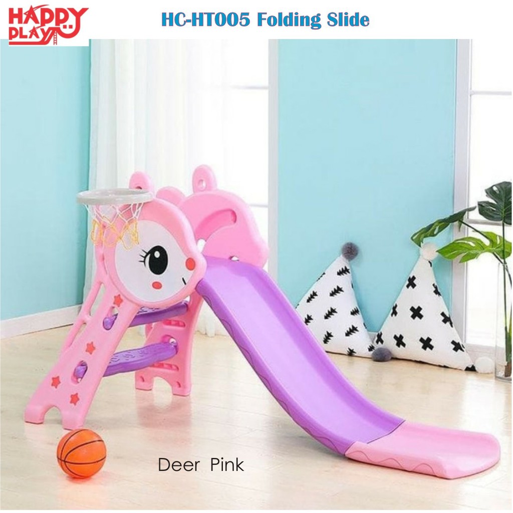 Perosotan Murah Folding Fun Slide Basket Bingo HC-HT005 Deer HC008 Jerapah seluncuran Mainan Anak