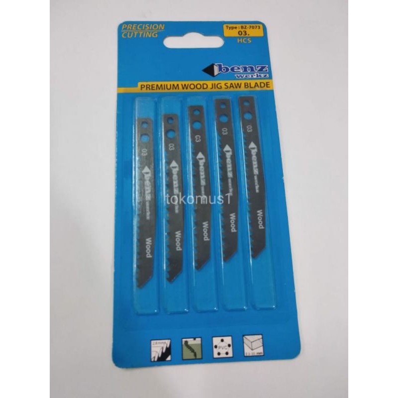 (5 PCS)MATA GERGAJI KAYU PREMIUM/MATA JIGSAW KAYU/PREMIUM WOOD JIG SAW BLADE