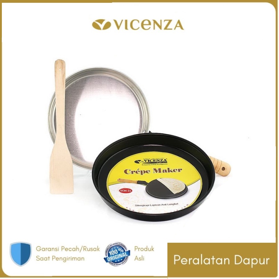 VICENZA VCM21 Crepe Maker Kwalik Wajan Kulit Risol Kue Dadar Pancake Pan