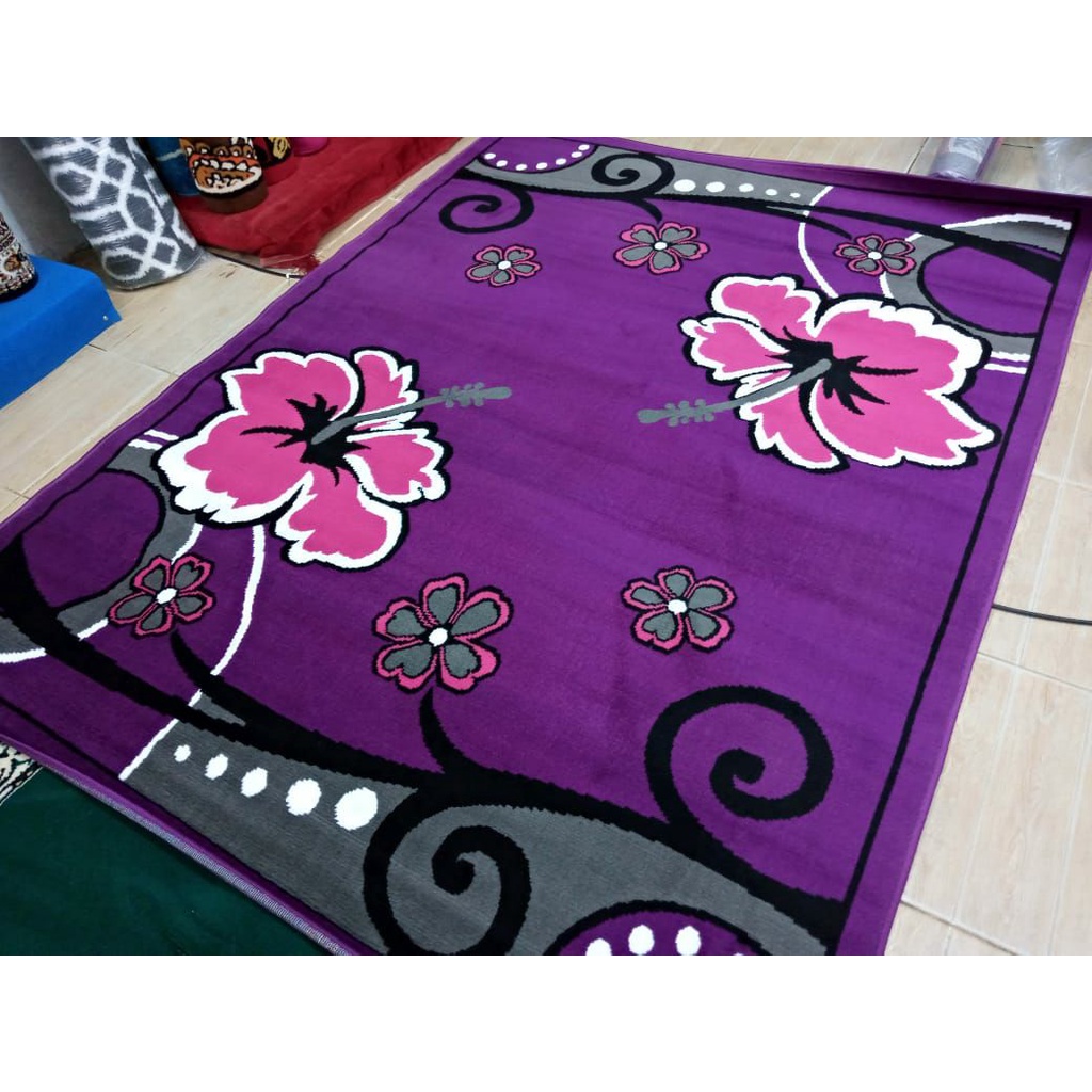 Jual Karpet Rumah Murah Momento - 11845 Purple- Ukuran 230 x 310 -  Pusat Grosir & Ecer Karpet Murah