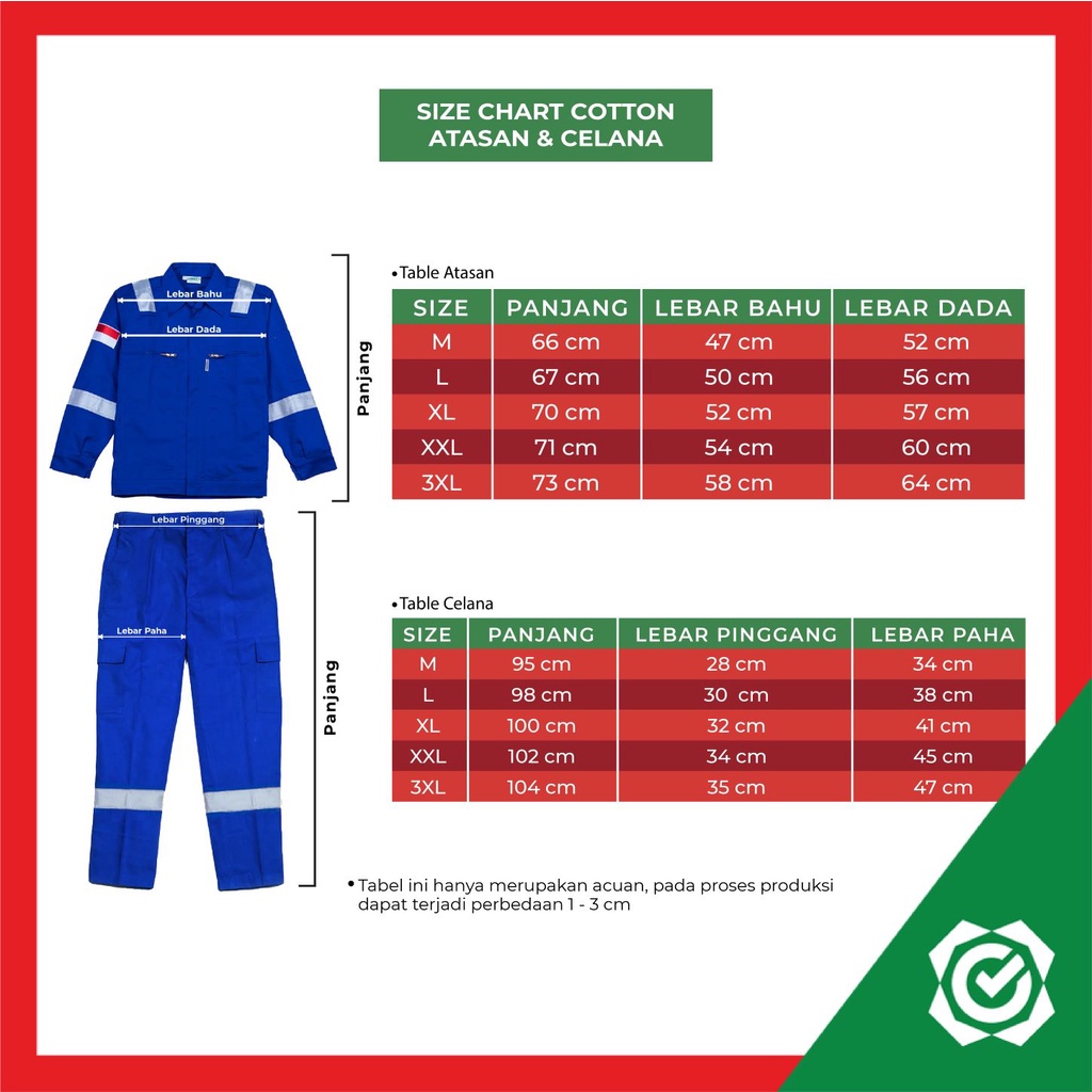 Wearpack Safety Setelan IMJ Full Cotton 3M Baju Seragam Proyek Tahan Percikan Api