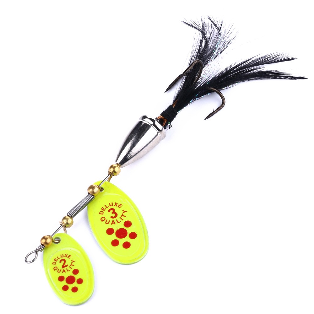 HENGJIA New Colorful Spoon Umpan Pancing Spinner Sequin Payet Fishing Lure Swimbait Ikan Bass Tackle