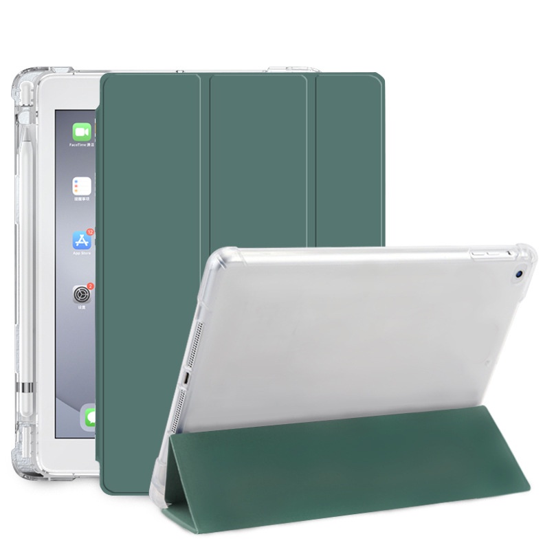 Casing Soft Case iPad Air 4 / 3 / 2 / Pro 11 / 10.5 Smart Cover 10.2 / 9.7 &quot;mini 4 / 5 Dengan Holder Pensil