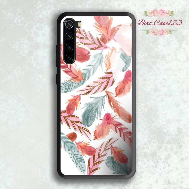 BC Case softcase silikon Gambar FEATHER back case glass oppo samsung vivo xiaomi realme iphone etc