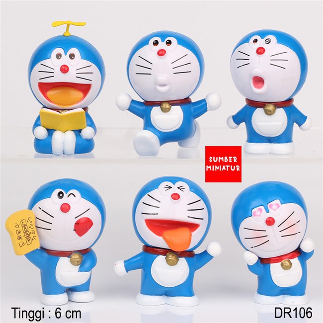 Doraemon Set Figure Pajangan Mainan Koleksi Anak isi 6 pcs