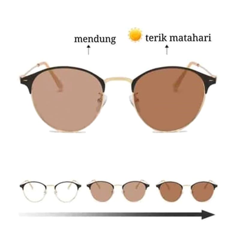 (COD) Kacamata Photocromic Korea Anti Radiasi 2 In 1 Cromic Glassess Eyewear Unisex MALL SHOPPING