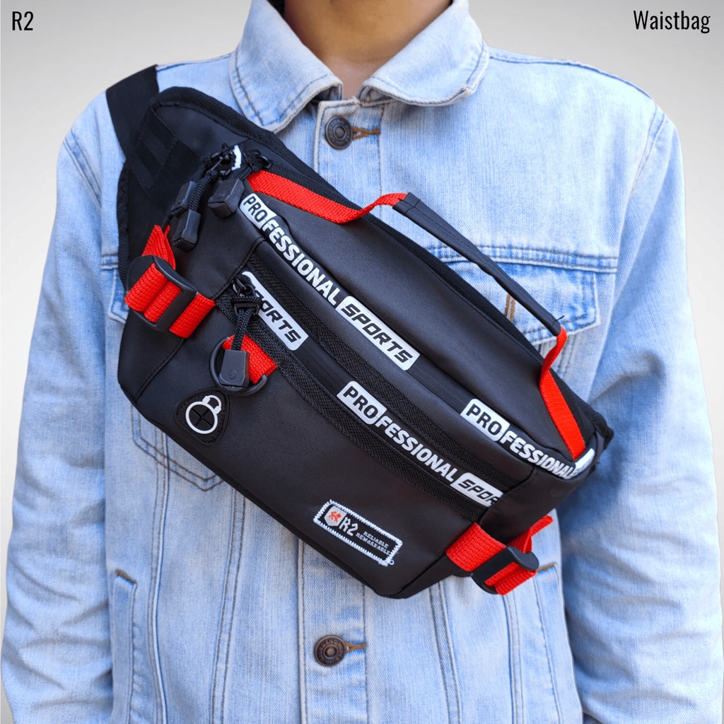 Tas Selempang Bahu Dan Pinggang Terbaru Waistbag R2 Amstar Original / Waist Bag Sporty