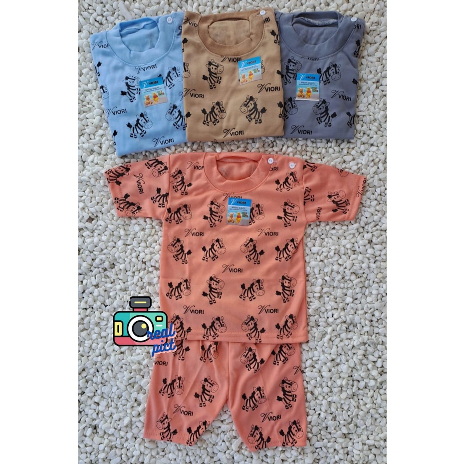 setelan baju bayi lengan pendek laki-laki/perempuan 3-18bulan motif printing