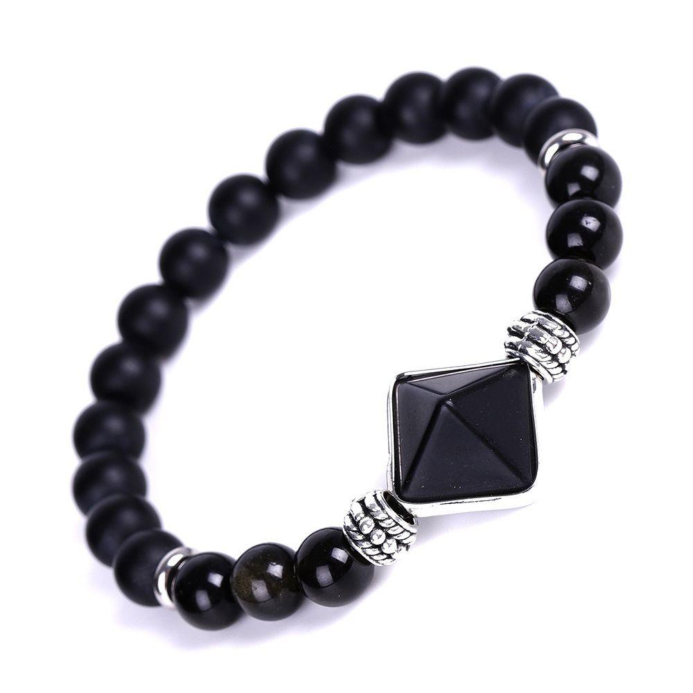 Gelang Chakra Amethysts Natural Untuk Pria Dan Wanita|Gelang Manik-Manik Batu Mata