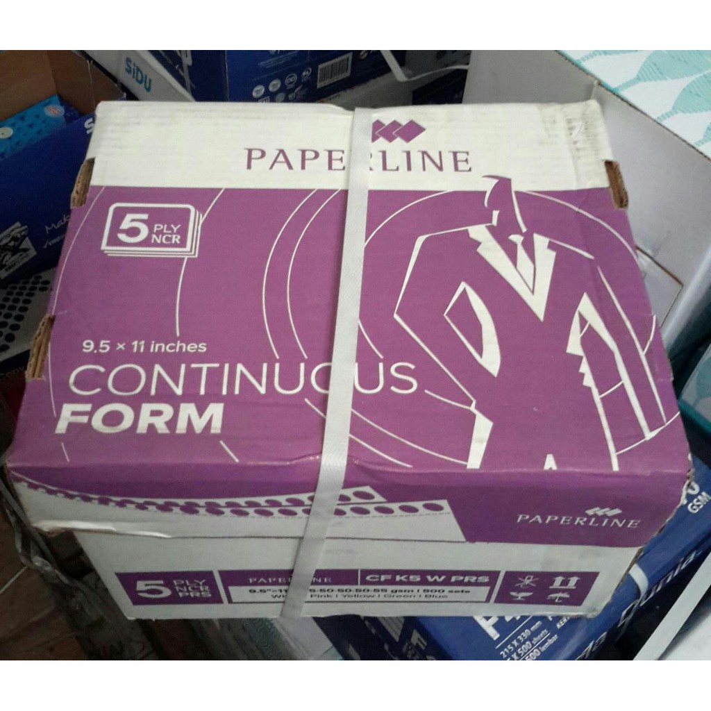 

Continuous Form Ukuran 9,5 Inch x 11/2 Inch, 5 ply PRS (bagi 2) NCR Merk Paperline