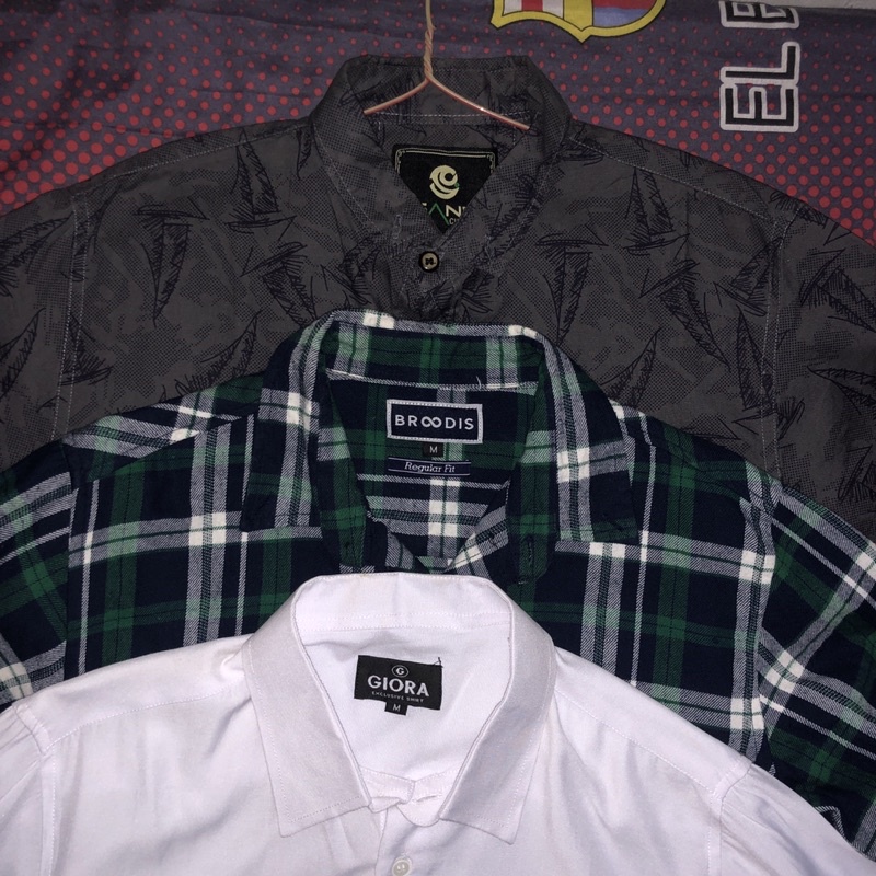 Kemaja/Flanel casual Broodis lengan Pendek/Panjang