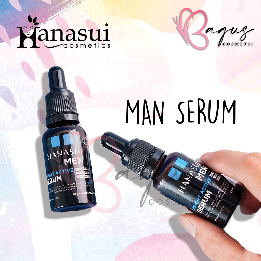 ⭐BAGUS⭐ HANASUI POWER SERUM WAJAH BPOM | Gold / Collagen / Pink / Biru / Vit C Acne Men 20ml