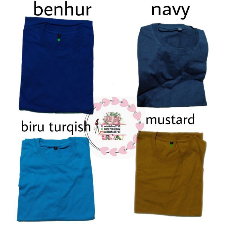 [BISA COD] Kaos polos cotton combed 30 S versi 1 Lengan Pendek