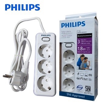 PHILIPS Stop Kontak 3 Lubang  Saklar Kabel 1.8M SPN1132A-70 SNI