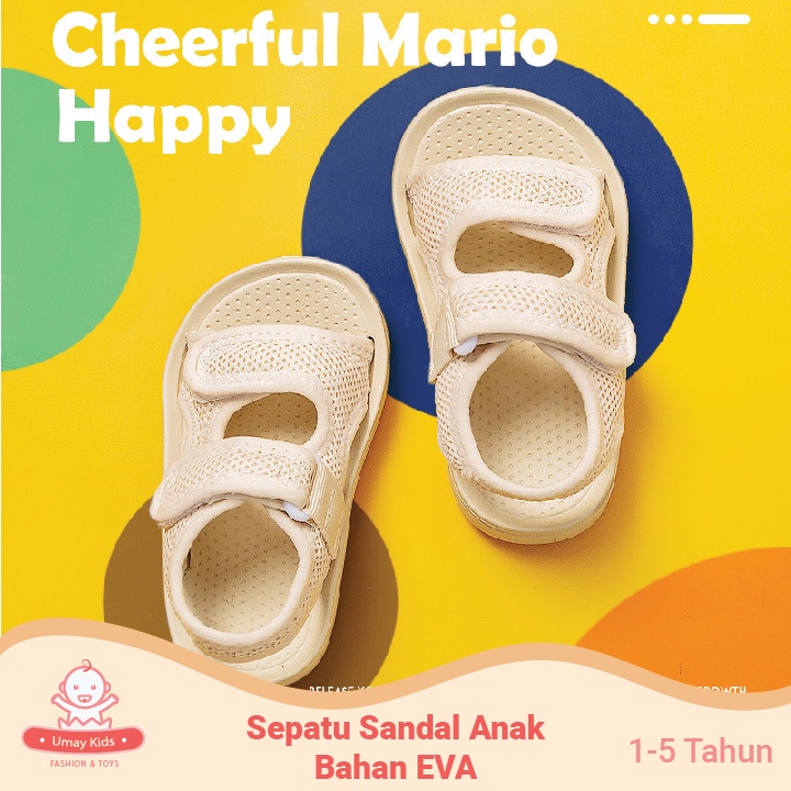 Jual Sepatu Sandal Anak Kain Jala Bahan EVA Unisex 1-5 Tahun | Shopee ...